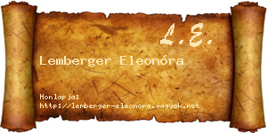 Lemberger Eleonóra névjegykártya