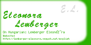 eleonora lemberger business card
